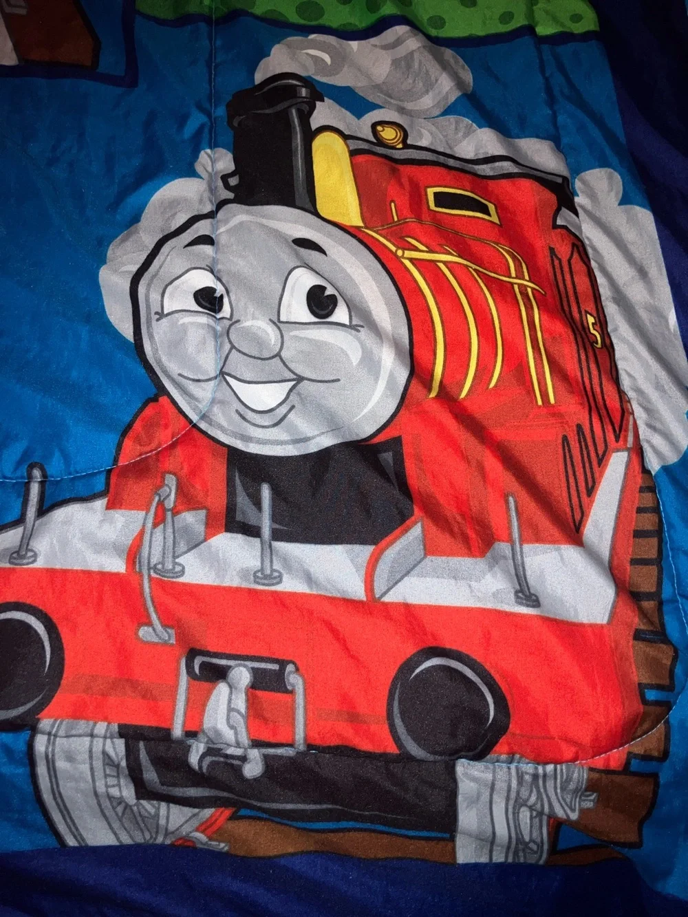 Thomas & Friends Kids Comforter Twin Reversible 2001 Vintage Red Blue Green